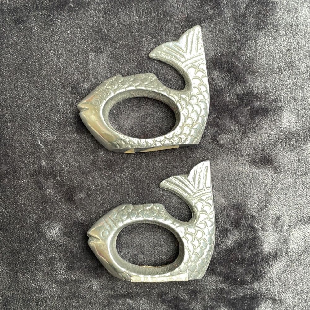 Silver Fish Napkin Rings 2
